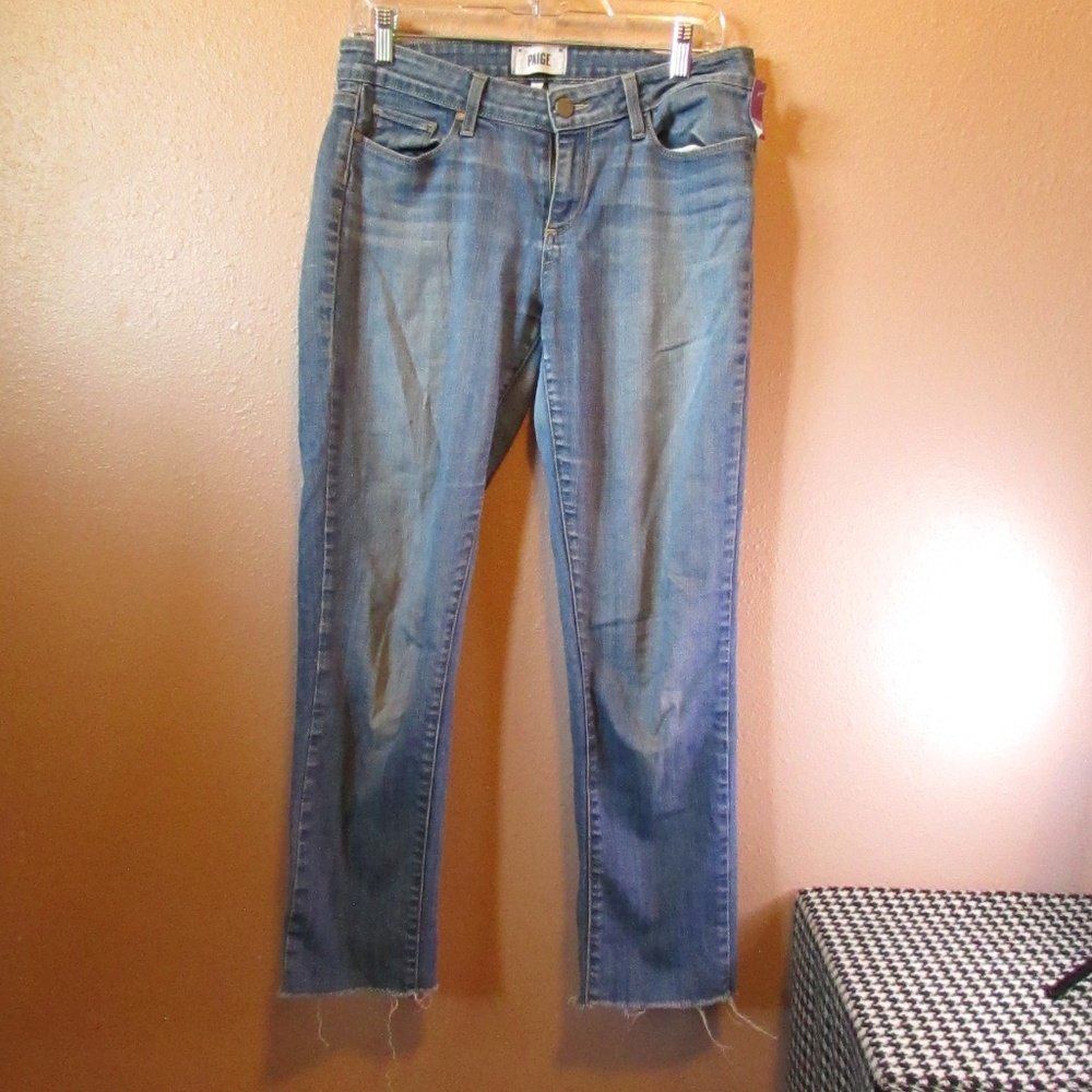 PAIGE Classic Blue Straight Leg Jeans